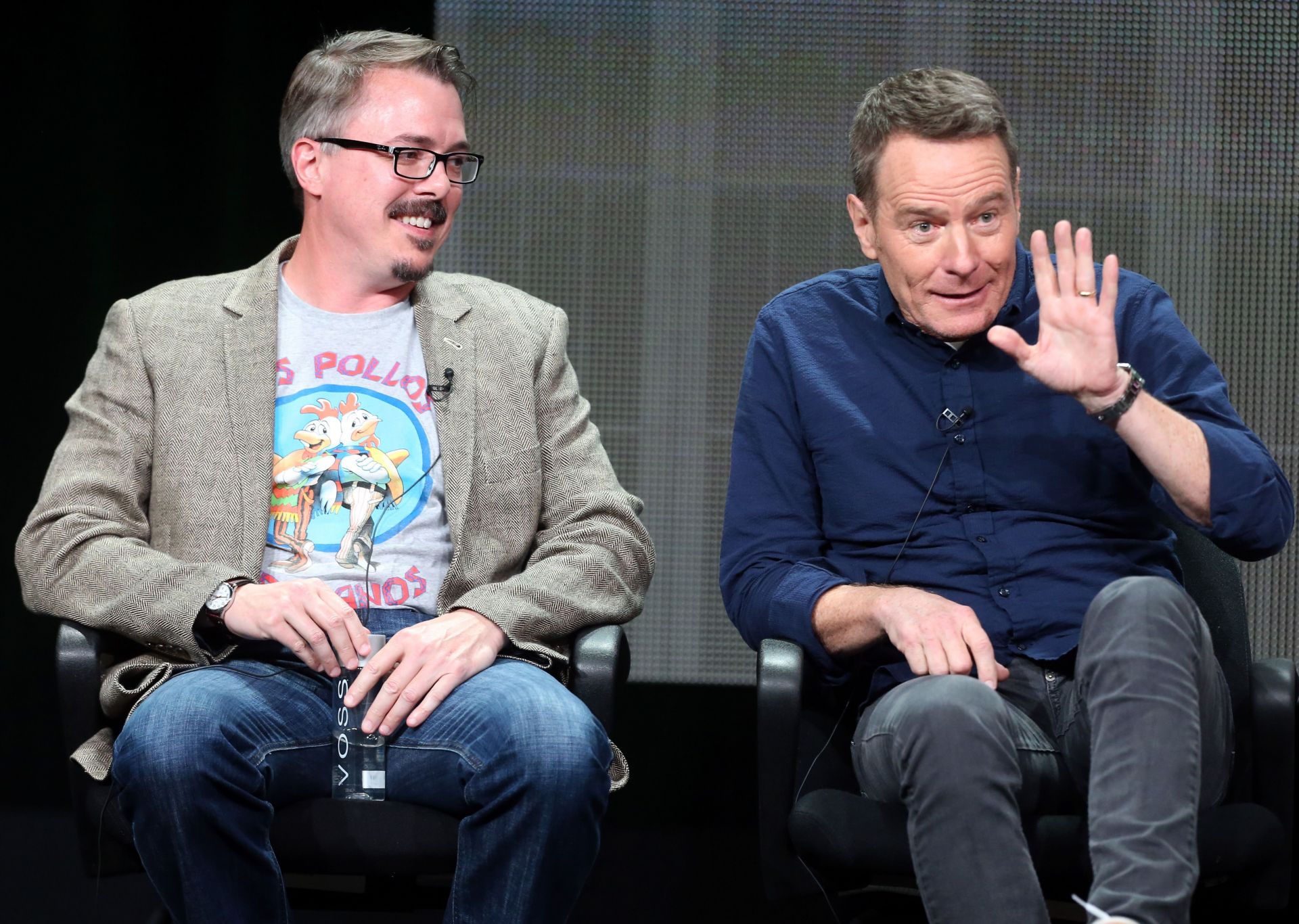 Vince Gilligan and Bryan Cranston for 2013 Summer TCA Tour - Day 3 (Image via Getty)