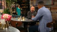 Audra (Zuleyka Silver) caught Nate's (Sean Dominic) eye when he was with Devon (Bryton James) but they're still apart on The Young and the Restless | Image: CBS
