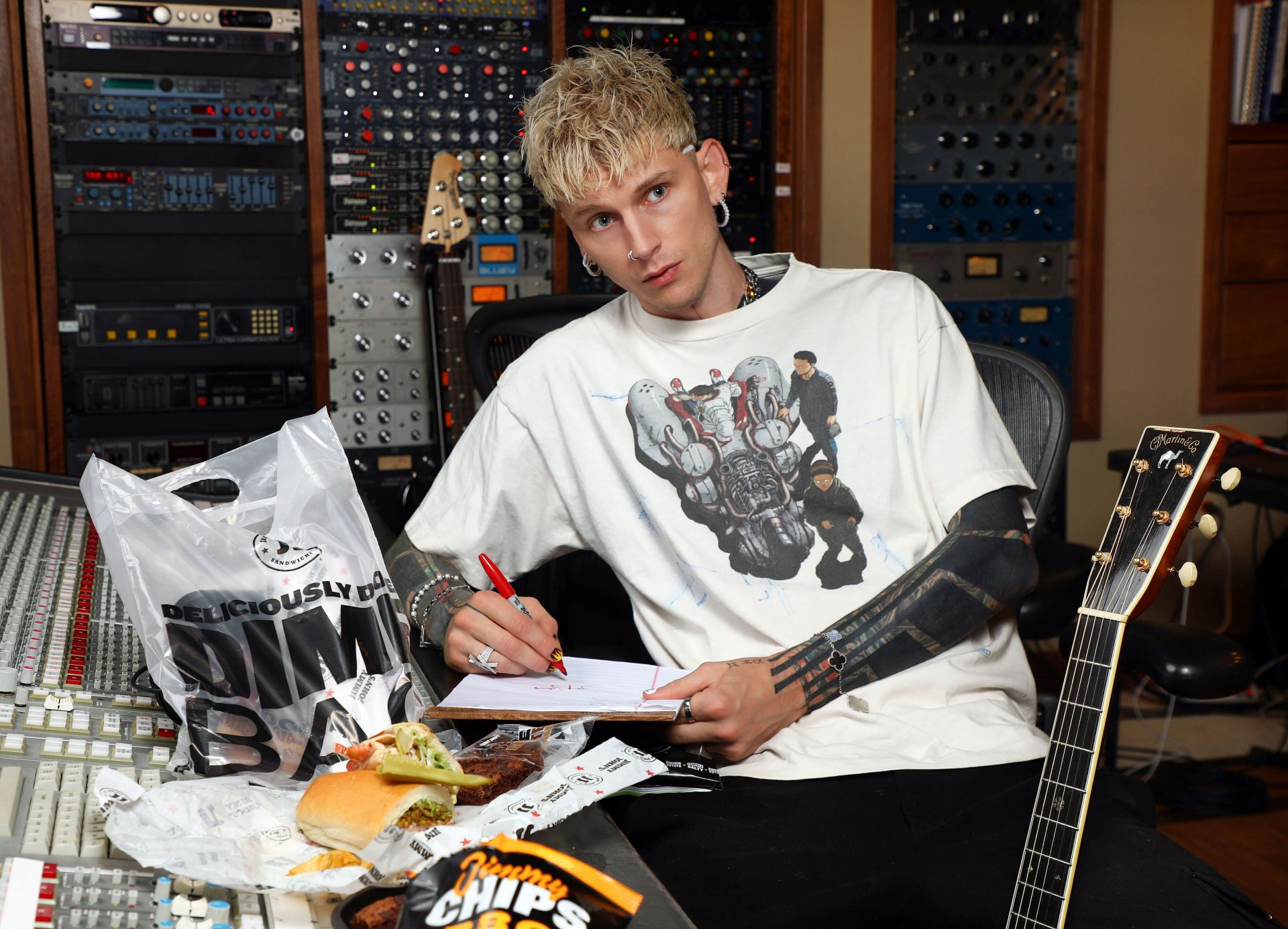 Machine Gun Kelly Rolls Out Jimmy Johns Deliciously Dope Dime bag for 420 - Source: Getty