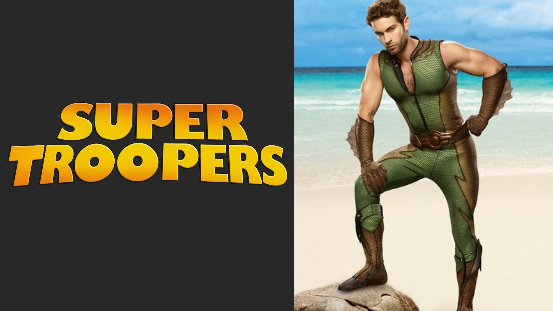 Promotional poster for Super Troopers and Chace Crawford as The Deep | Image via Prime Video