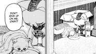 Turbo Granny feeds the cat as seen in the Dandadan manga (Image credit: Shueisha)