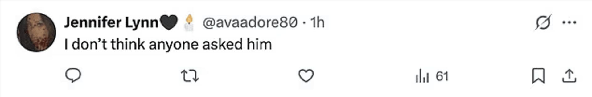 Fan reaction on X/Twitter