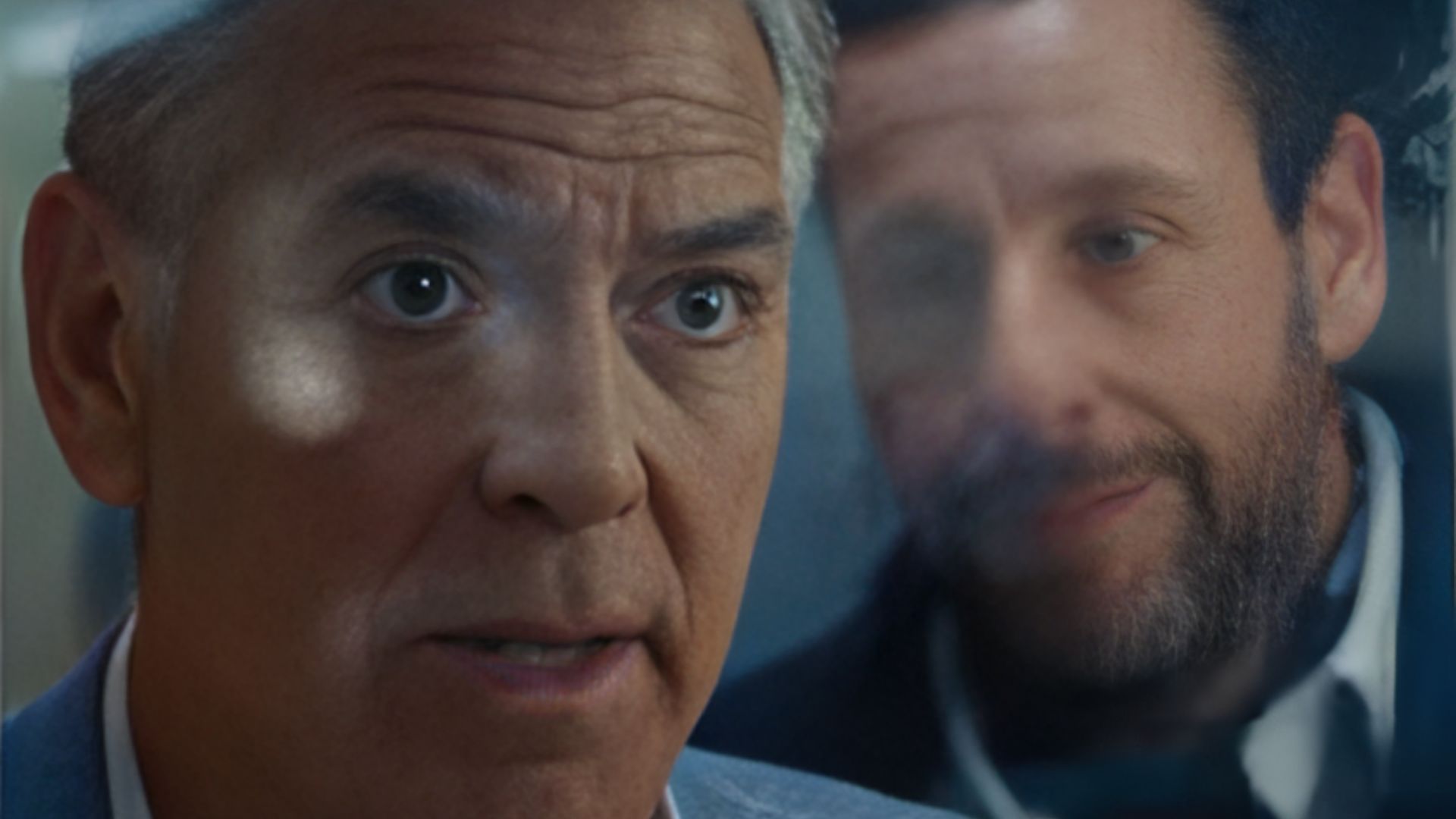 George Clooney and Adam Sandler in Jay Kelly | Image via Netflix