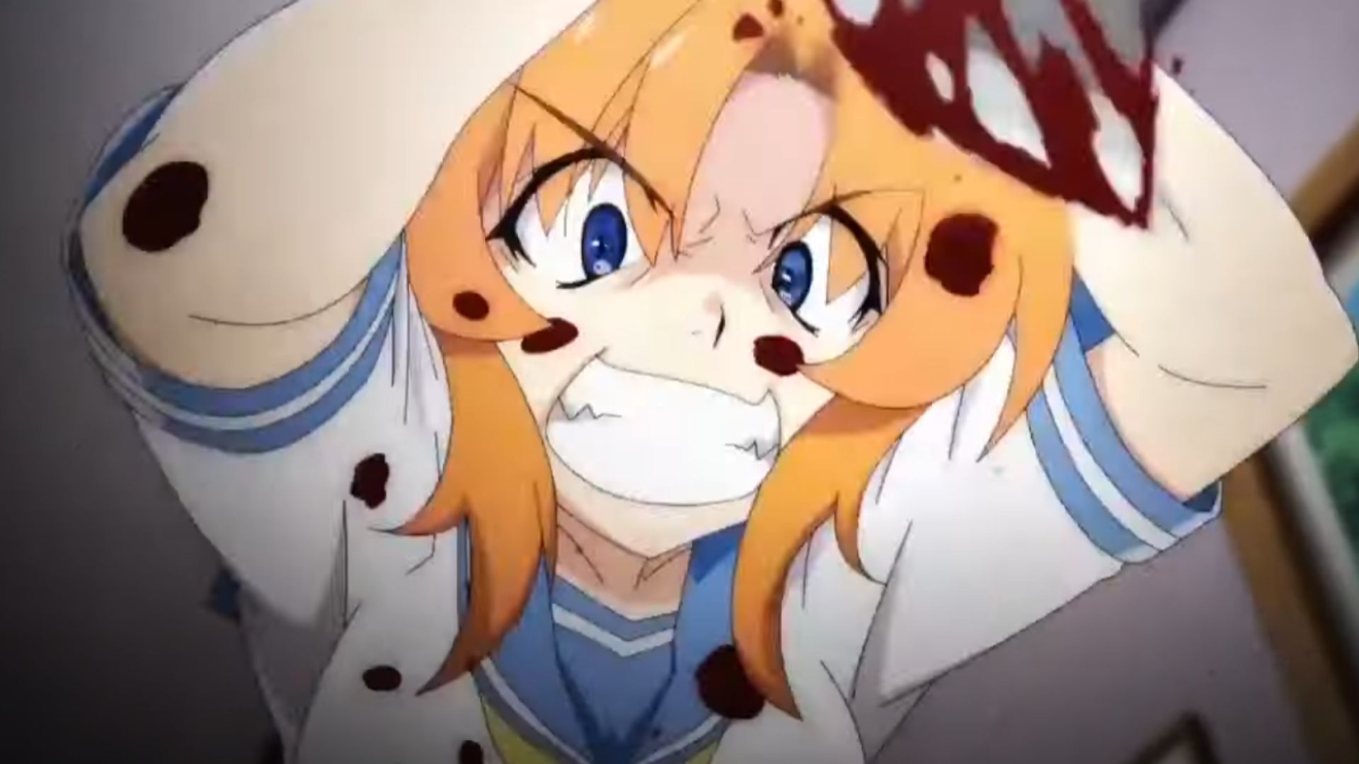 Rena stabs Keiichi in the series (Image Source: Studio Deen)