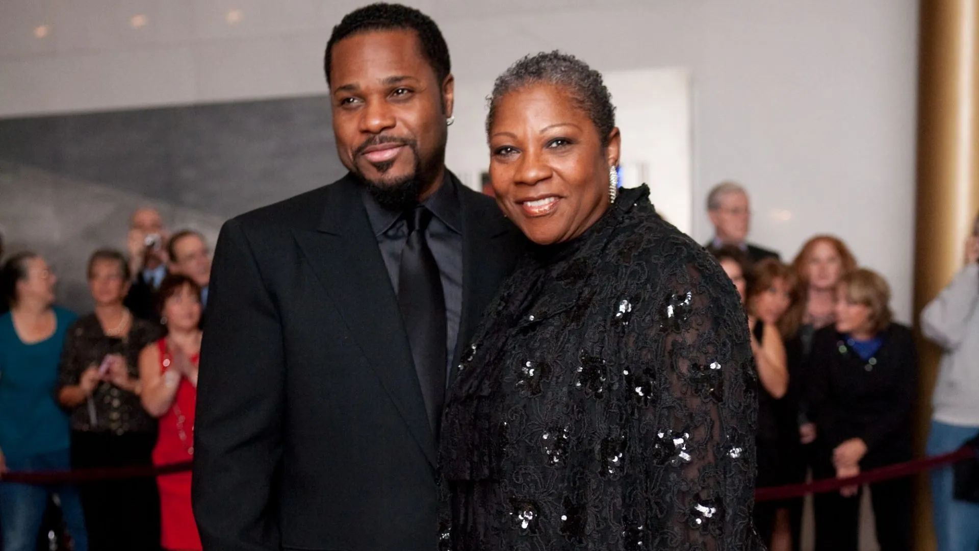 Malcolm-Jamal Warner with his mother Pamela Warner