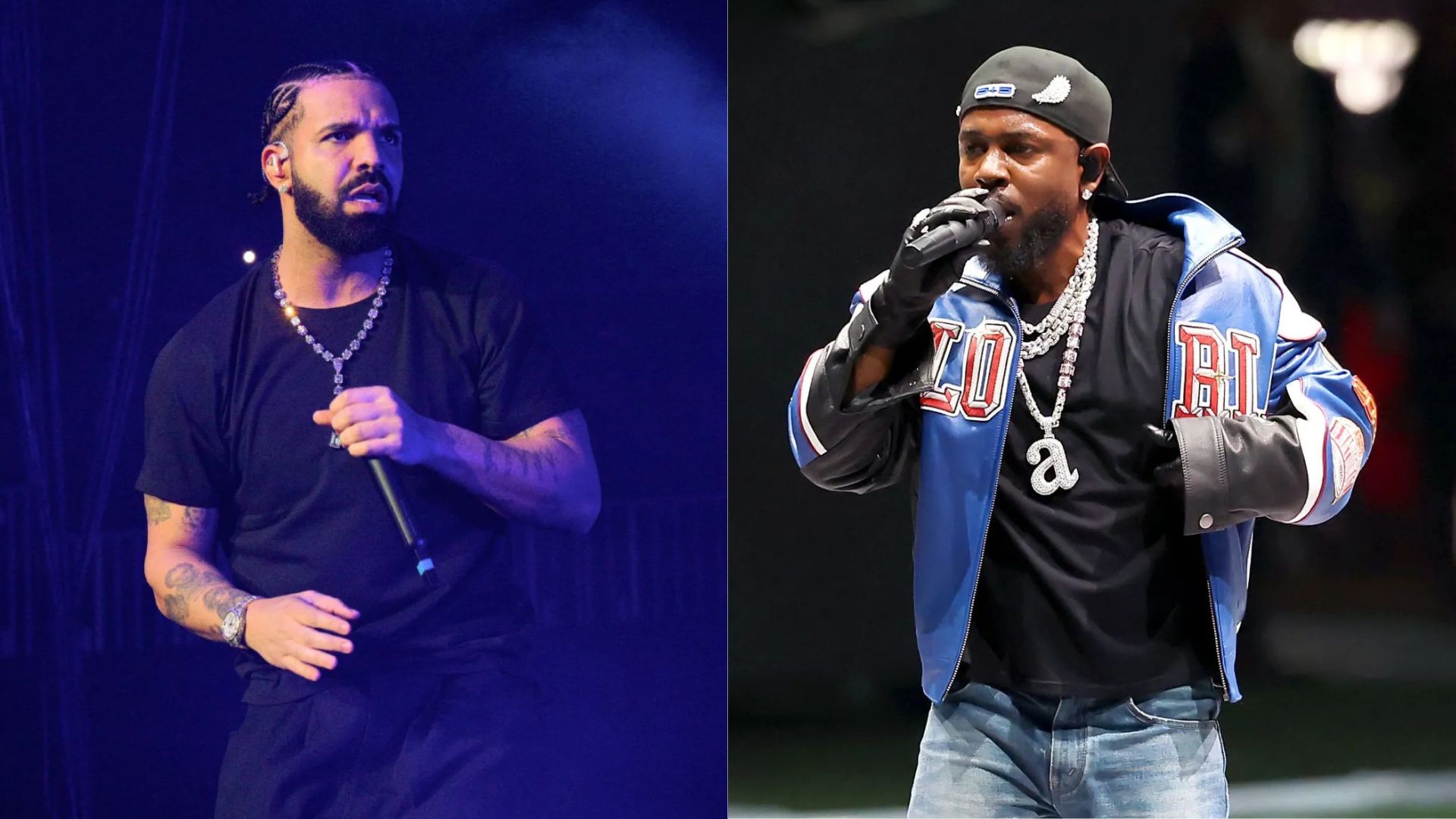 Drake and Kendrick Lamar (Images via Getty)