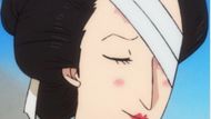 Burn marks on Otsuru's forehead after the Okobore Town incident (Image Credits: Toei Animation)