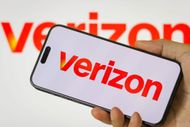 Verizon Communications Inc. logo displayed on smartphone screen - Source: Getty