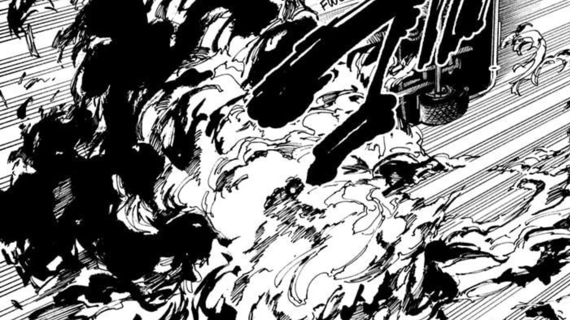 Heisuke sets the masked assassin on fire as seen in the manga (Image credit: Shueisha)