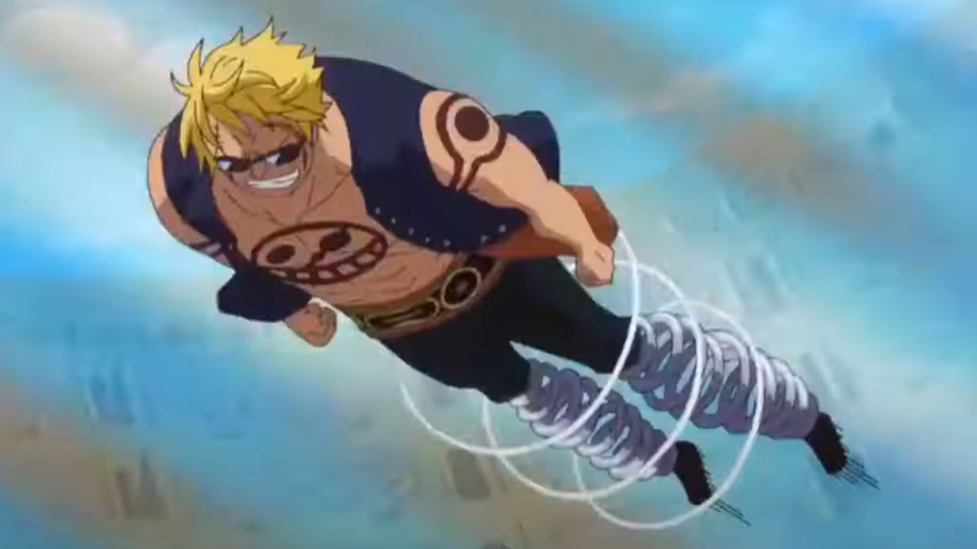 Bellamy&#039;s Spring Hopper technique (Image Source: Toei Animation)