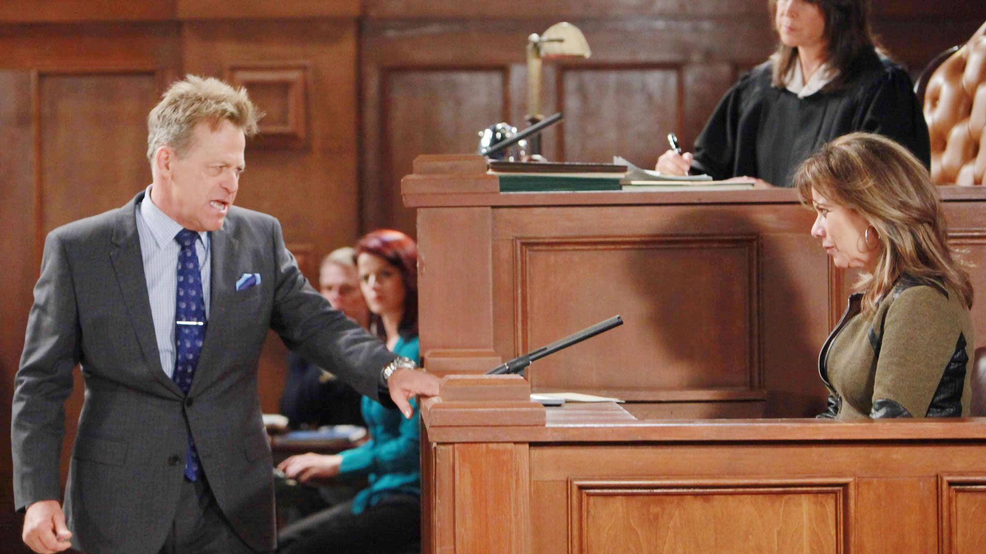General Hospital&#039;s Scotty and Alexis in court. | Image Source: JPI