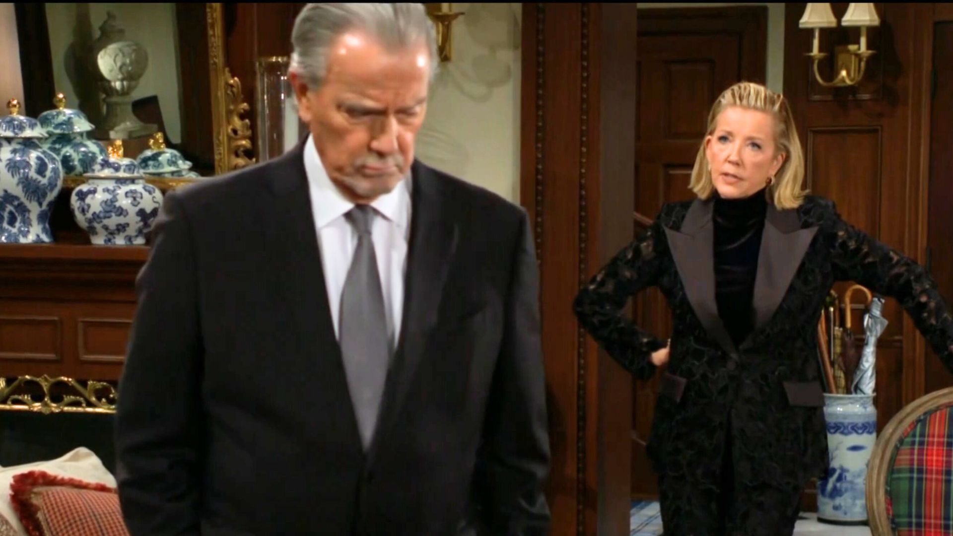 Victor (Eric Braeden) and Nikki (Melody Thomas Scott) fought over family on The Young and the Restless | Image: CBS