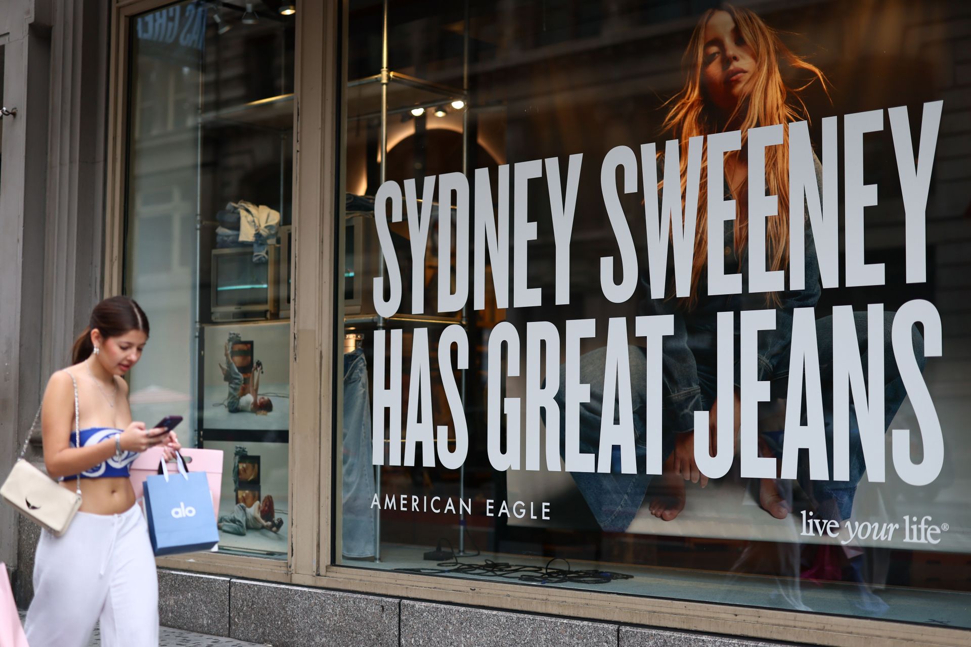 American Eagle Ad Campaign Featuring Actor Sydney Sweeney Draw Controversy - Source: Getty