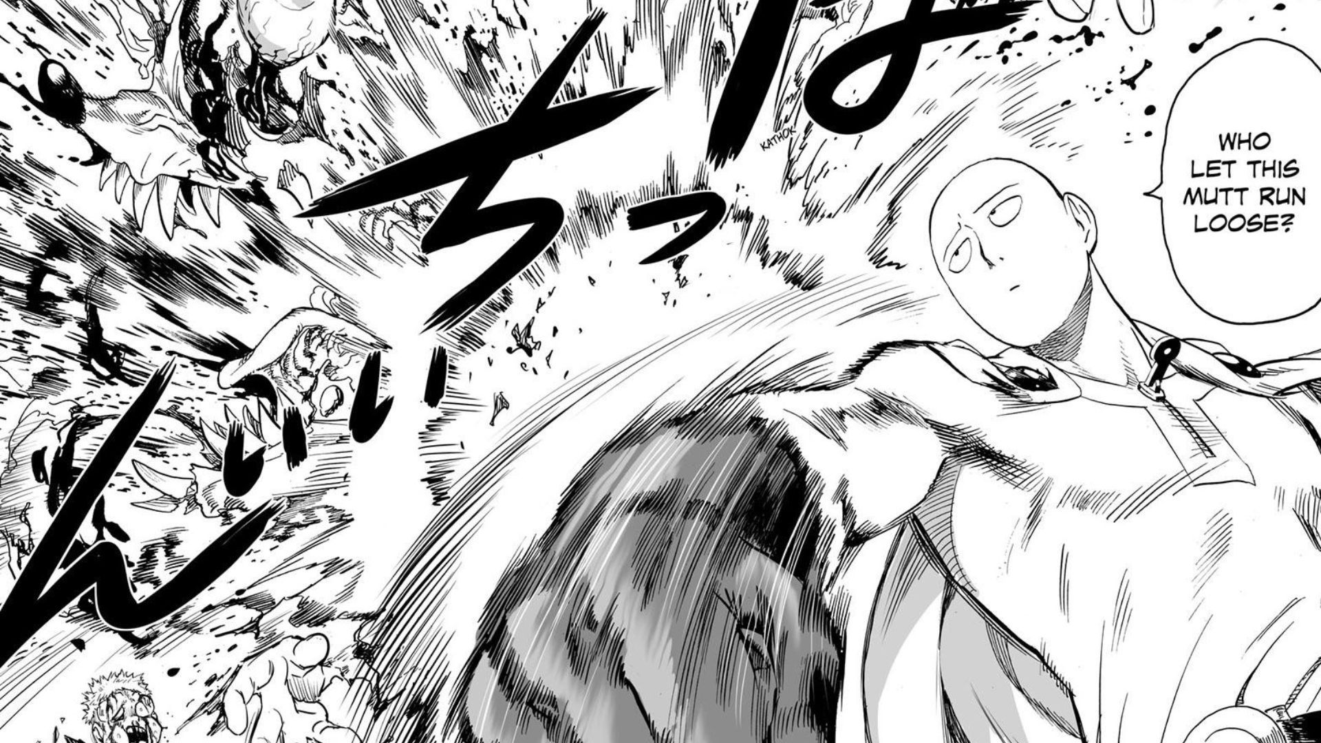 Saitama saves Mad Devil Yankee, as seen in the One Punch Man manga (Image credit: Shueisha)