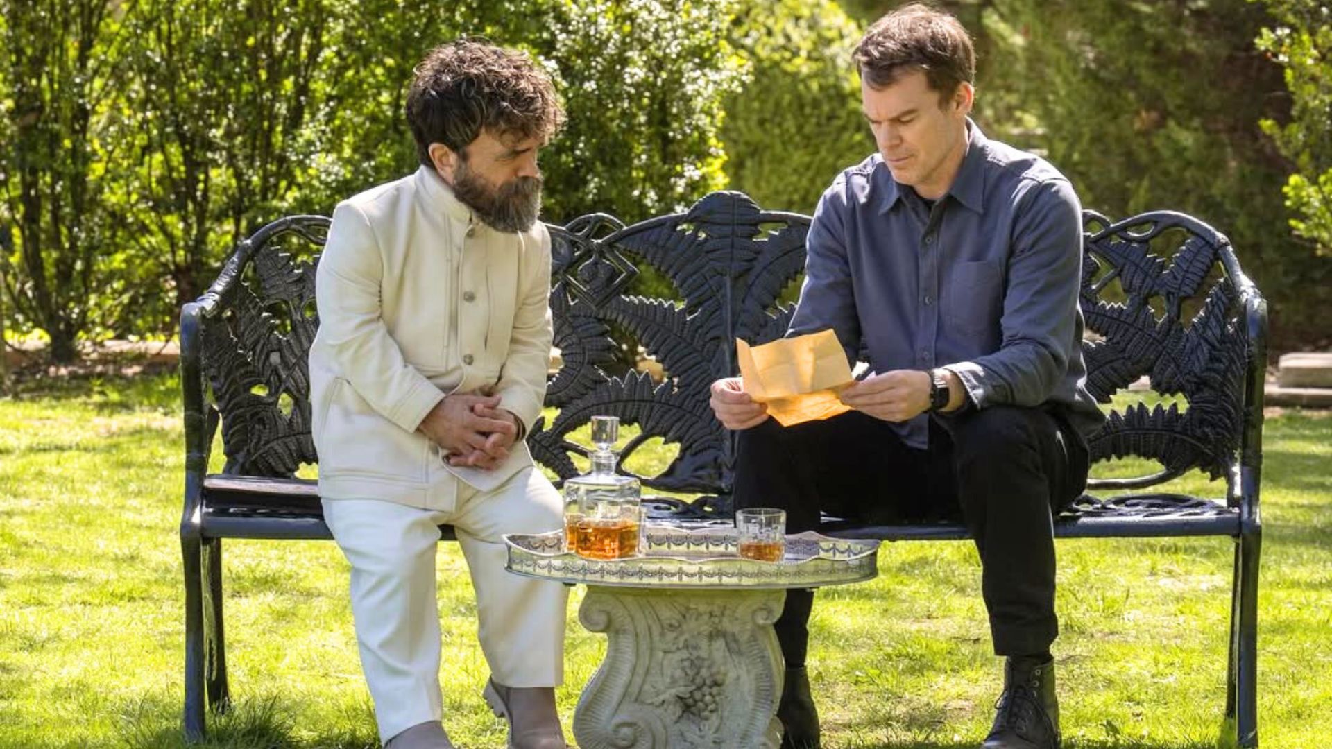 Peter Dinklage and Michael C. Hall in Dexter: Resurrection | Image via Instagram: sho_dexter