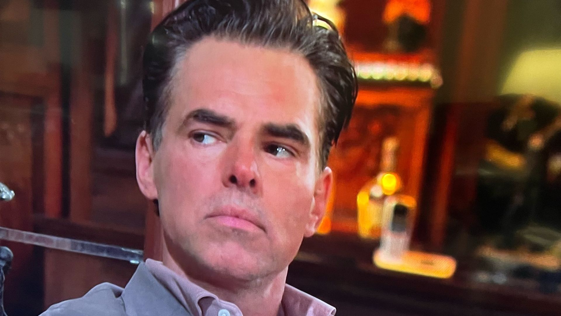 Billy (Jason Thompson) may not be smiling after his talk with Jill on The Young and the Restless | Image: CBS