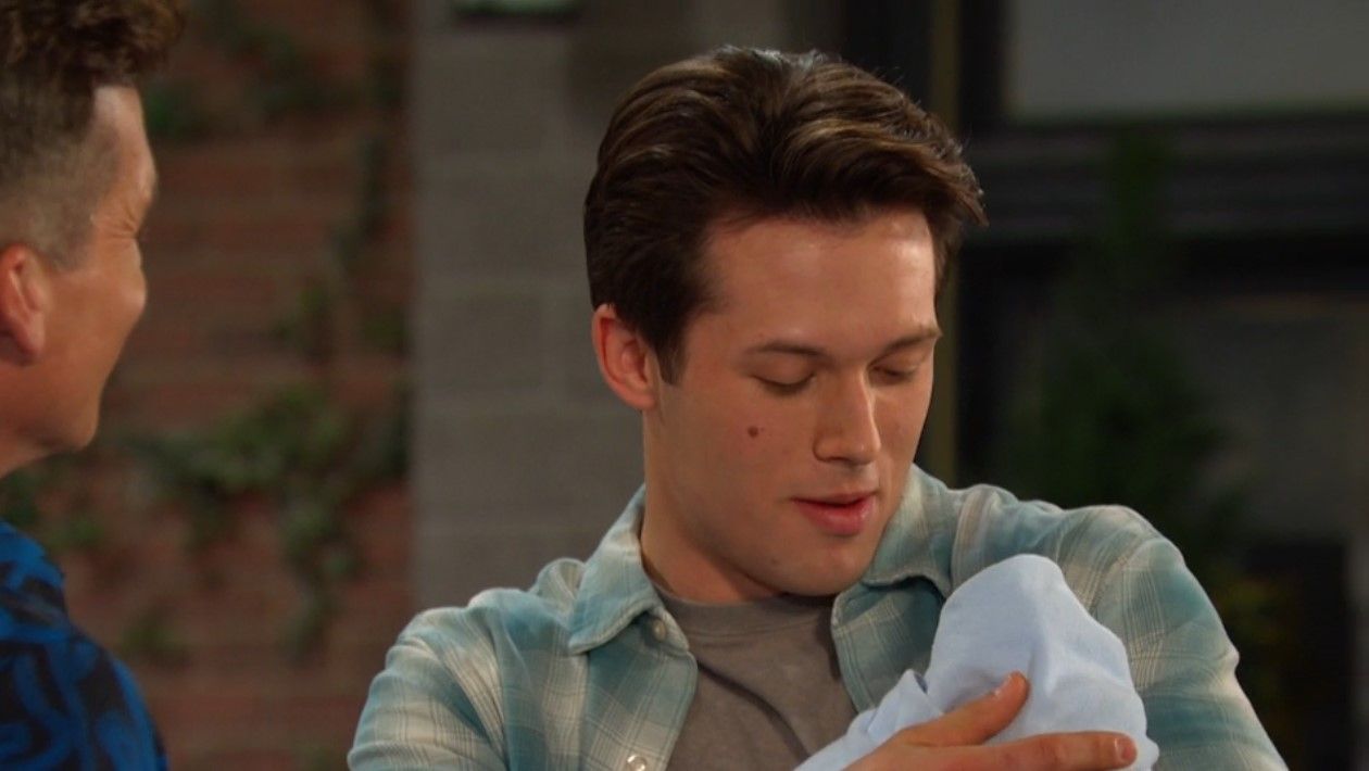 Leo (Greg Rikaart) introduced Tesoro to Tate (Leo Howard). \Image: Peacock 