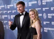 MrBeast poses on the red carpet of the 11th Breakthrough Prize Ceremony - Red Carpet - Source: Getty
