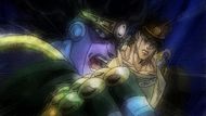 Jotaro Kujo and Star Platinum as seen in anime (Image credit: David Production)