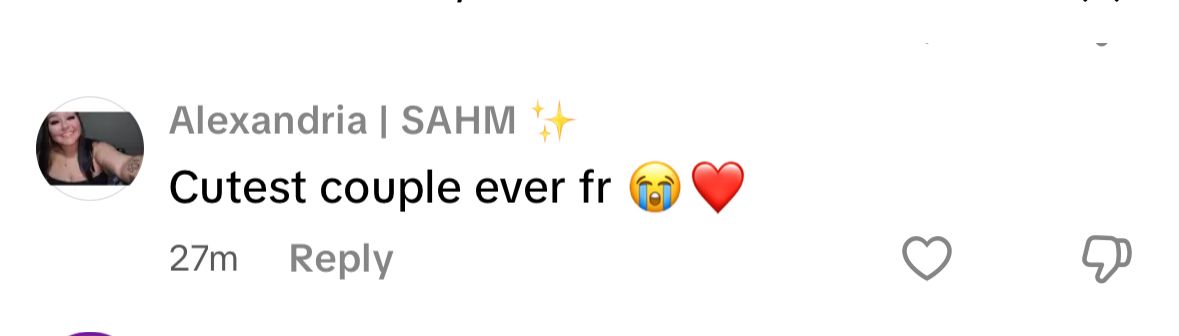 Fans reacting to Gomez and Blanco&#039;s romatic video on TikTok (Image via TikTok/@RareBeauty)