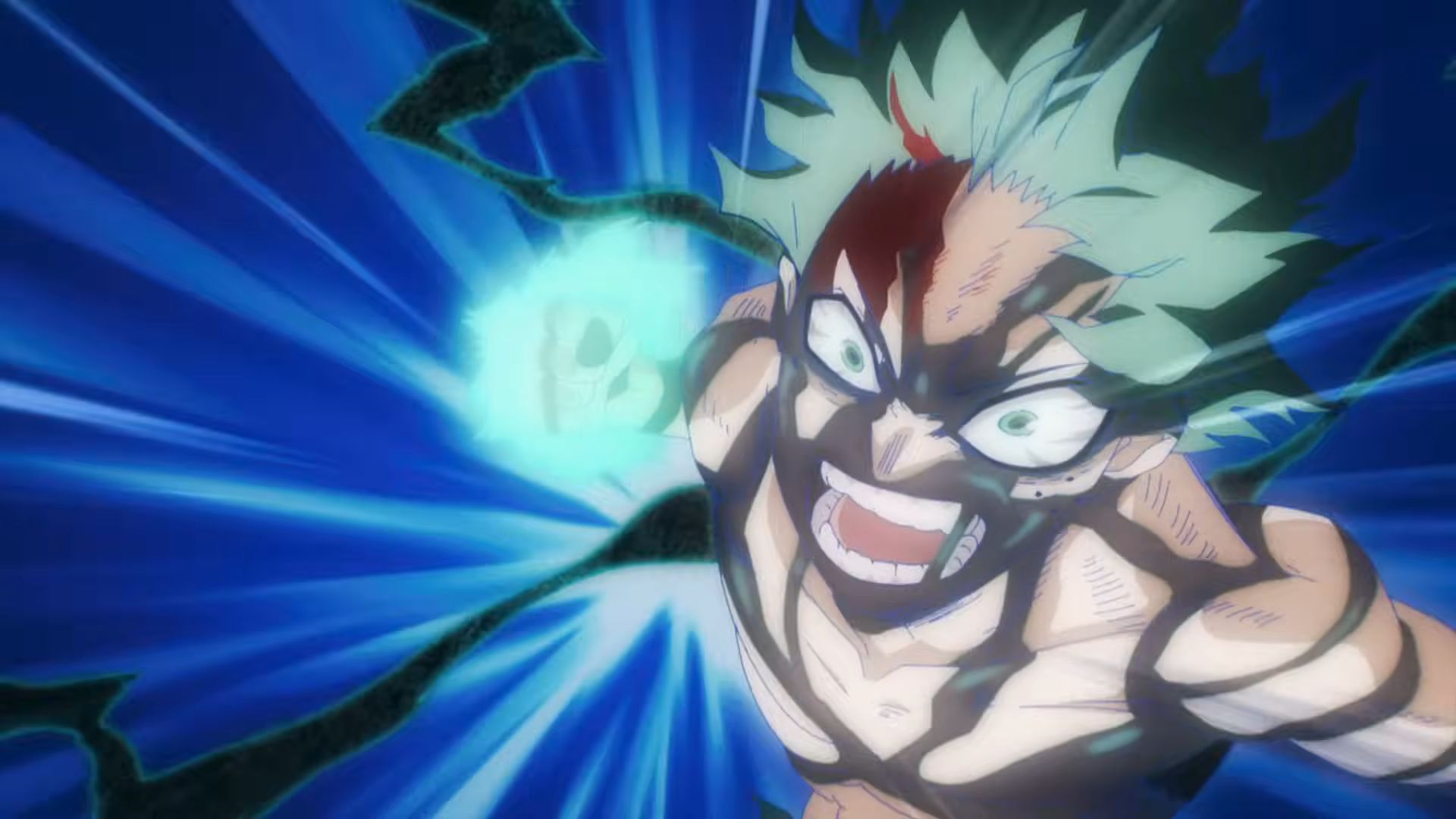 Deku fighting as seen in anime (Image credit: Studio Bones)