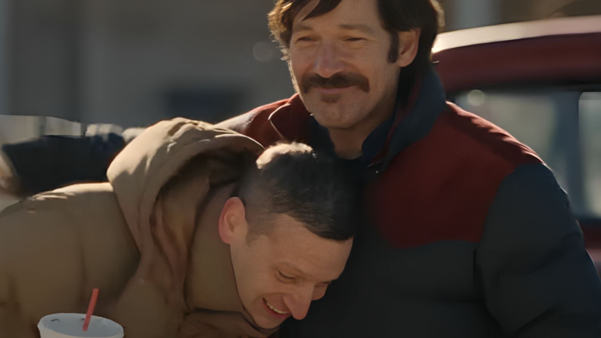 A still from Friendship | Image via A24