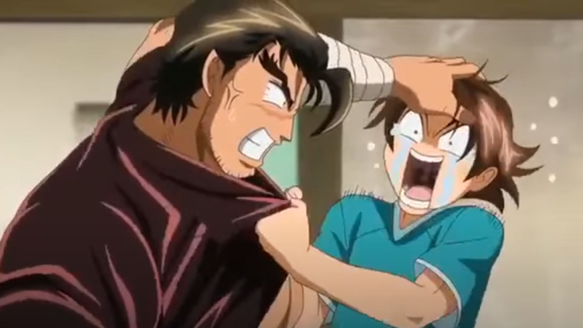 Kenichi and one of his masters, Sasaki&#039;s dispute (Image Source: TMS Entertainment)