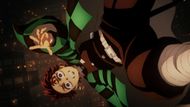 Kamado Tanjiro as seen falling into the Infinity Castle (Image Source: Studio Ufotable)