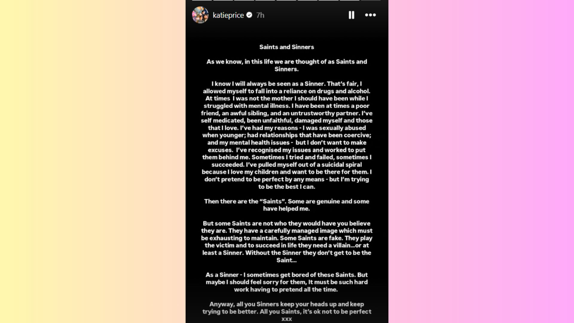 Katie Price&#039;s statement (Image via Instagram/@katieprice)