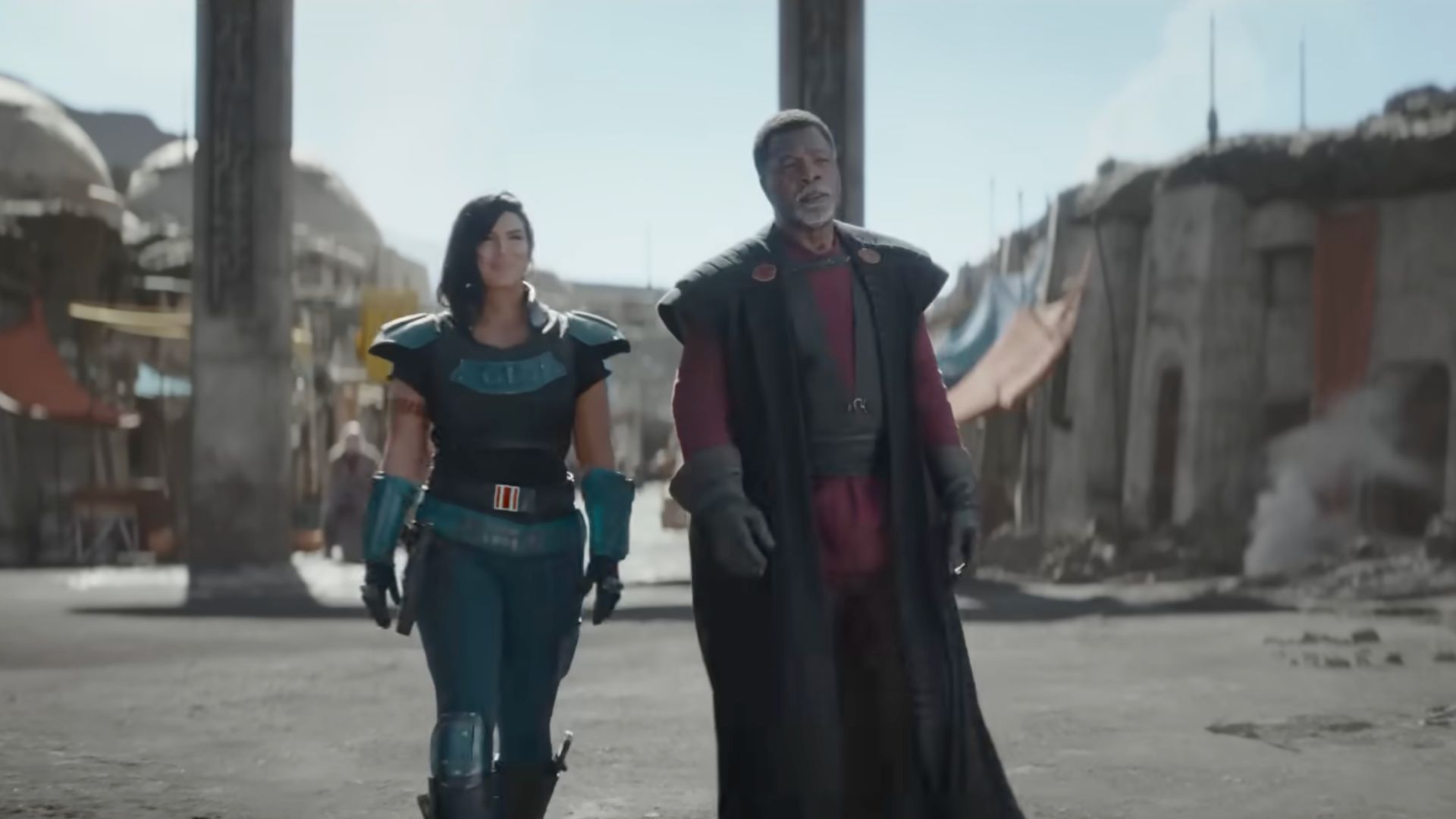Gina Carano in The Mandalorian (Image via YouTube/Star Wars)