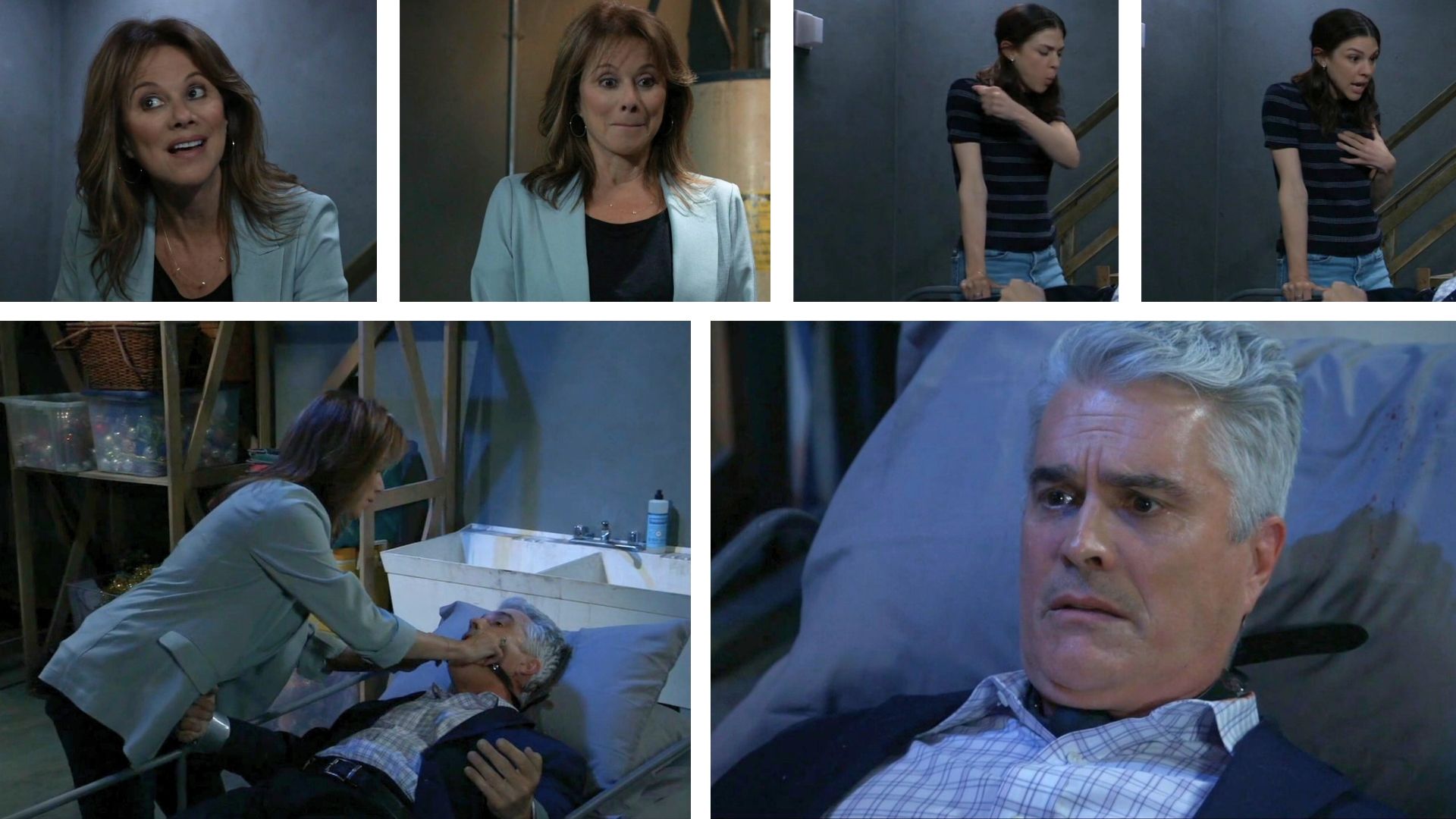 Alexis and Kristina mock Ric as he is held captive on General Hospital | Image: ABC