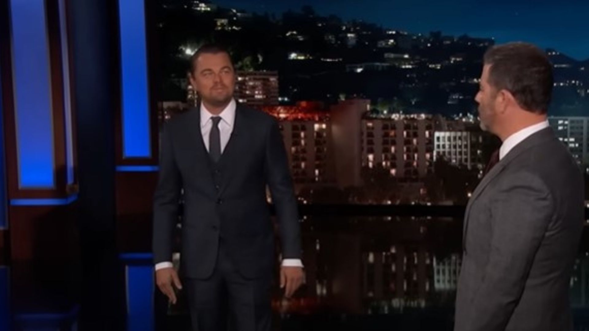 Oscar winning star Leonardo DiCaprio on Jimmy Kimmel Live | Image source: Jimmy Kimmel Live on YouTube