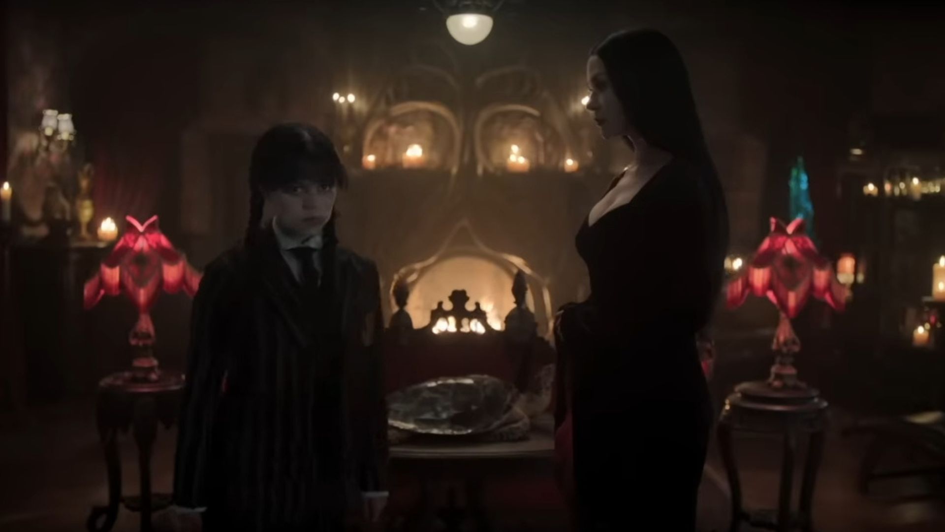 Morticia and Wednesday in Wednesday Season 2 | Image via: MGM Television
