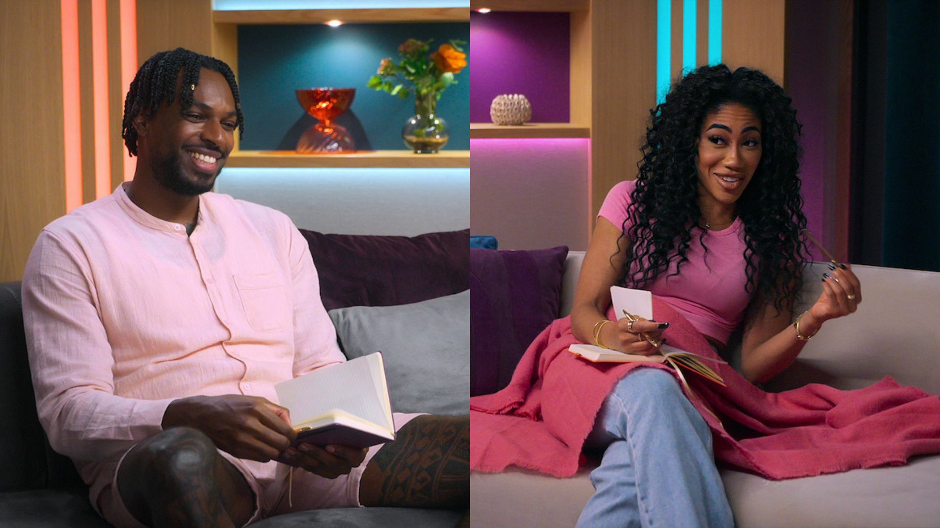 Patrick and Aanu from Love is Blind UK season 2 (image via Netflix/Tudum)