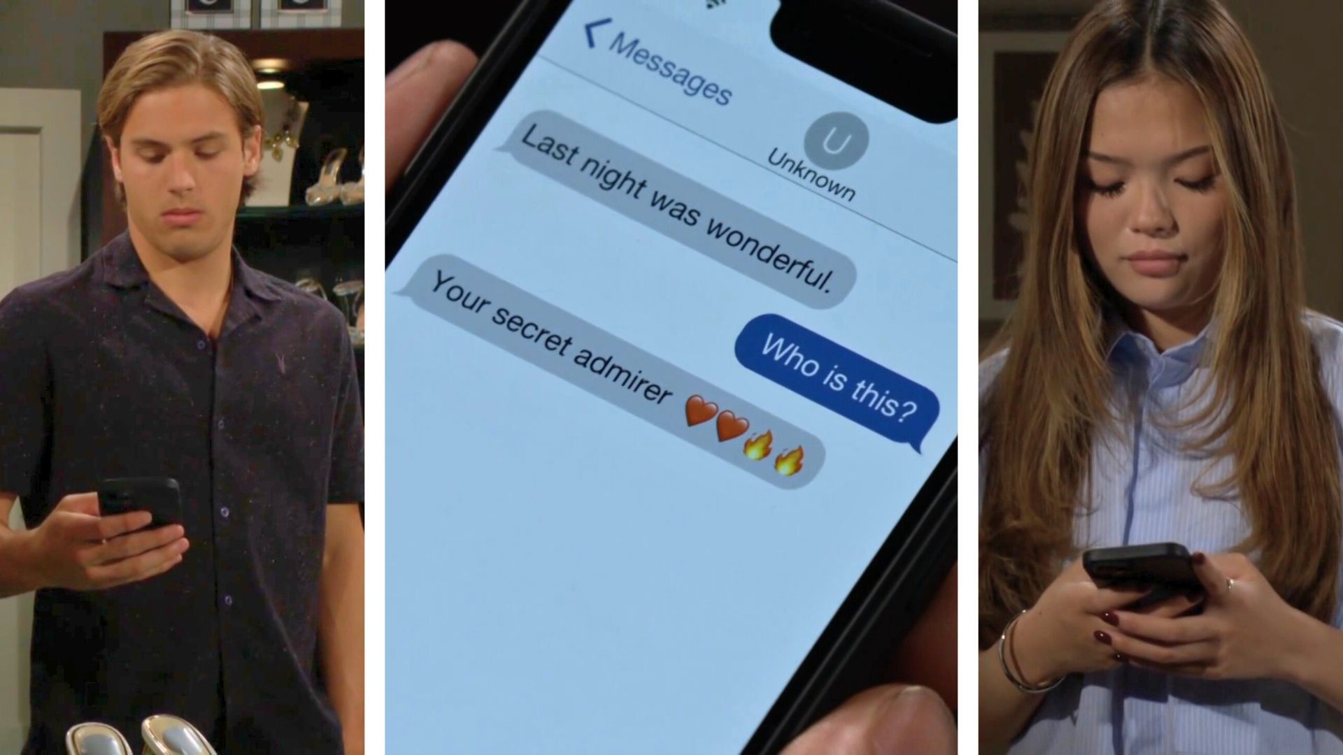 Luna texts Will on The Bold and the Beautiful | Image: CBS