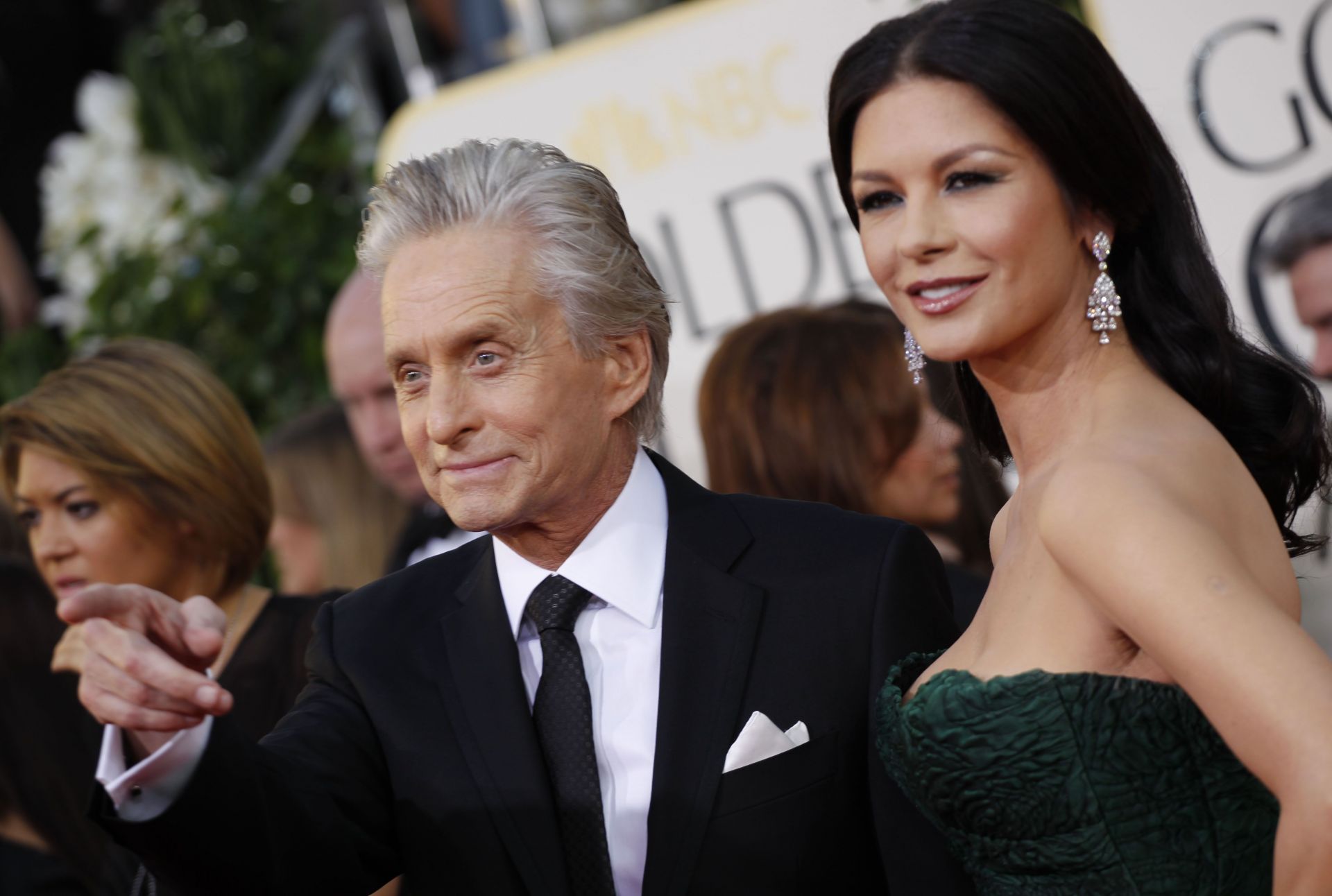 Michael Douglas and Catherine ZetaJones at the 68th Annual Golden Globe Awards on Sunday, January - Source: Getty