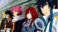 Laxus Dreyar, Gajeel Redfox, Natsu Dragoneel, Erza Scarlet, and Gray Fullbuster (Image Credits: A-1 Pictures)