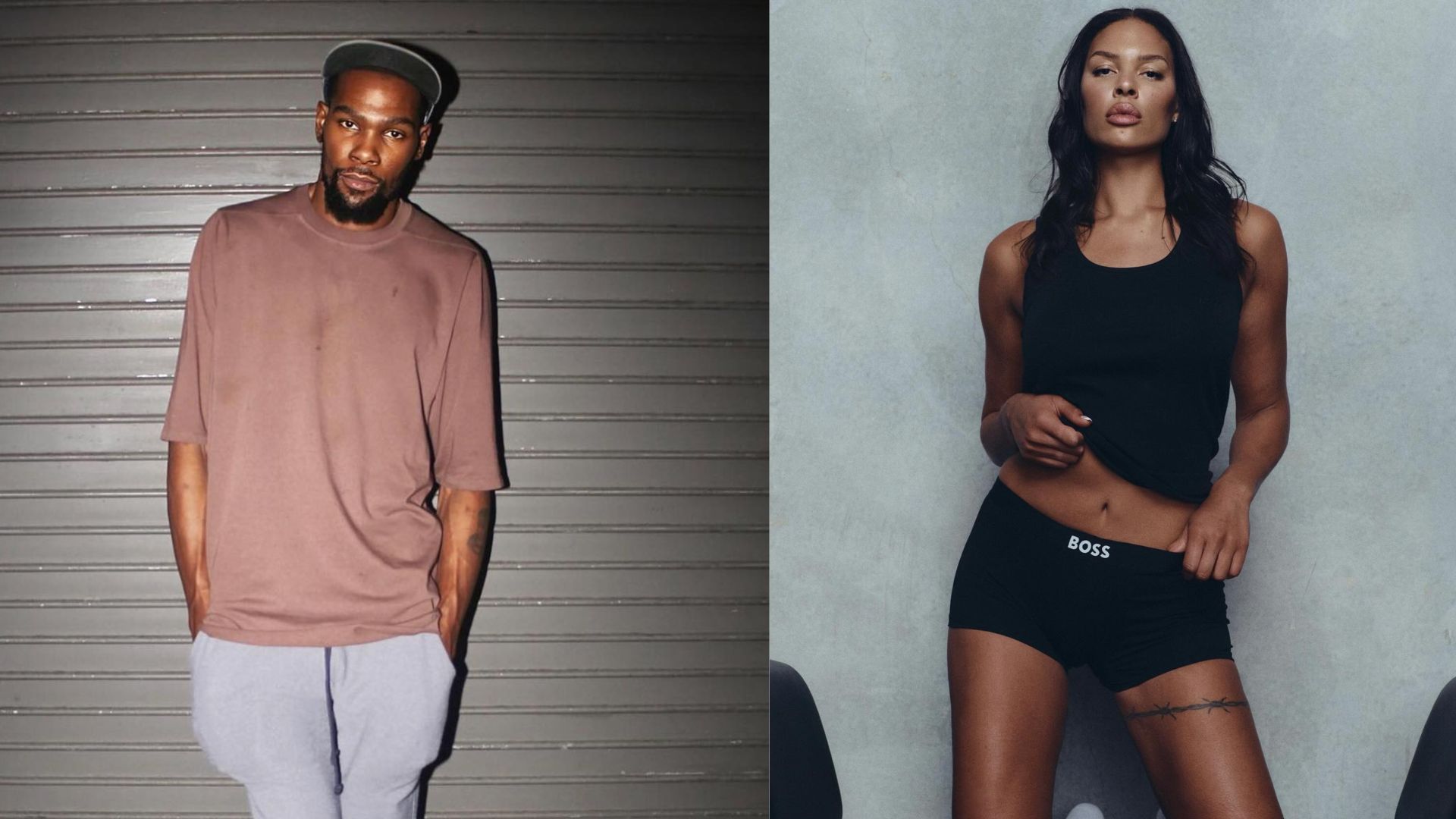 Liz Cambage and Kevin Durant seen together (Image via Instagram)
