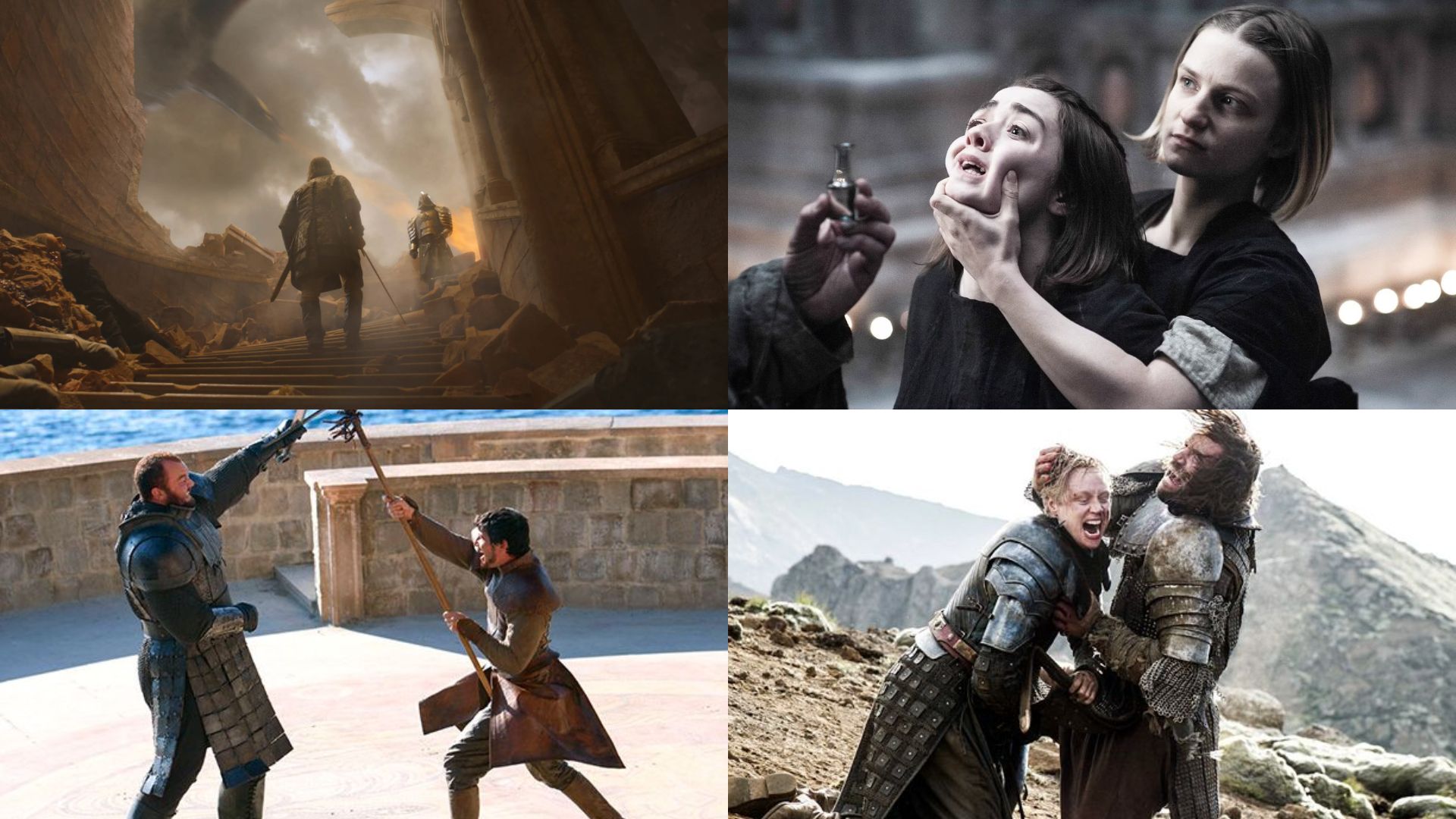 Game of Thrones duels | Images via HBO