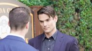 Will Adam (Mark Grossman) risk Victor's wrath by talking to Kyle (Michael Mealor) on The Young and the Restless | Image: JPI