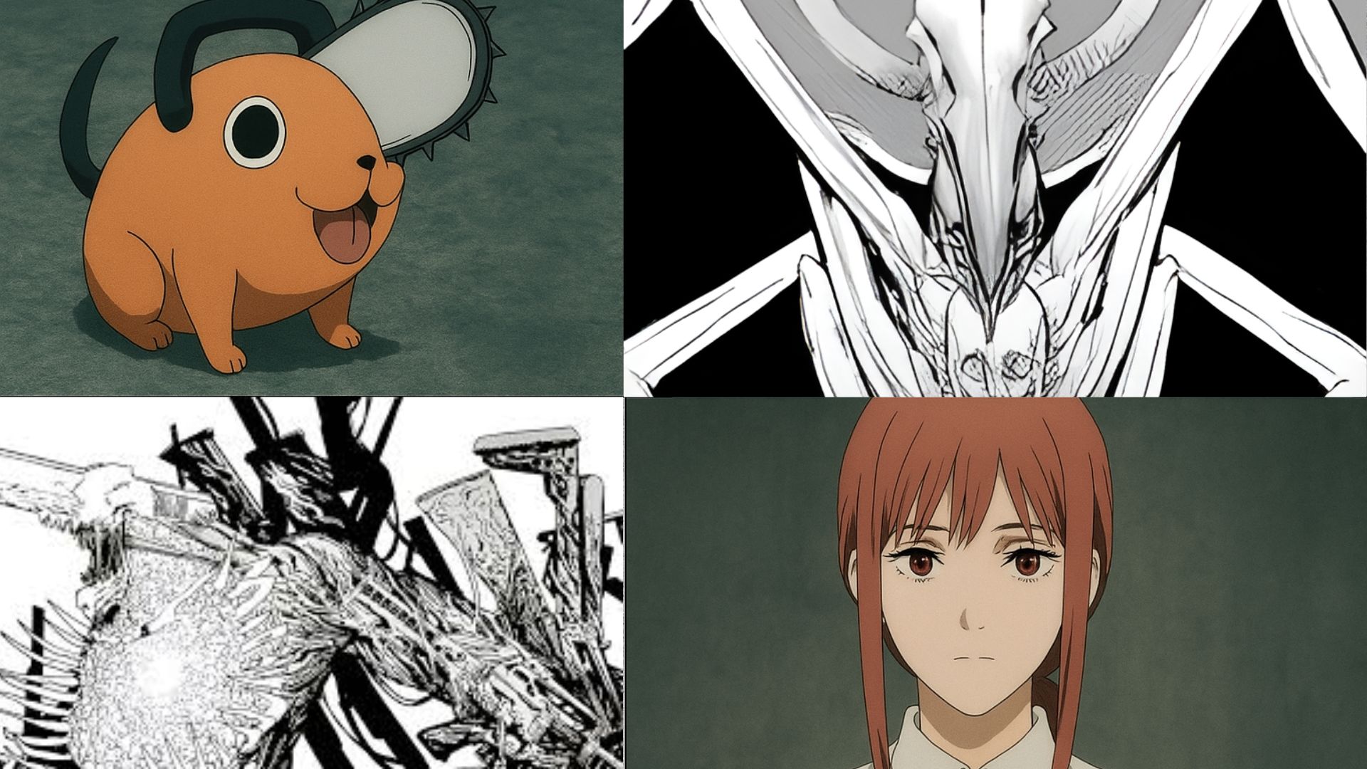 Pochita, Darkness Devil, Gun Devil and Makima