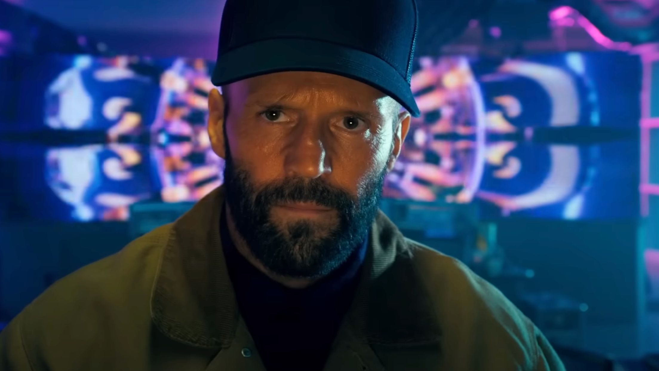 Jason Statham in The Beekeeper (Images via YouTube/Amazon MGM Studios)