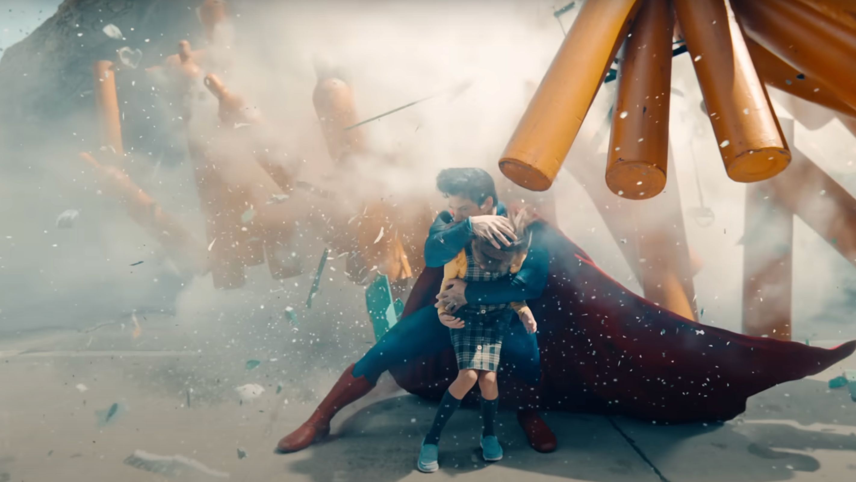 A still from James Gunn&rsquo;s DCU film (Image via YouTube/DC)