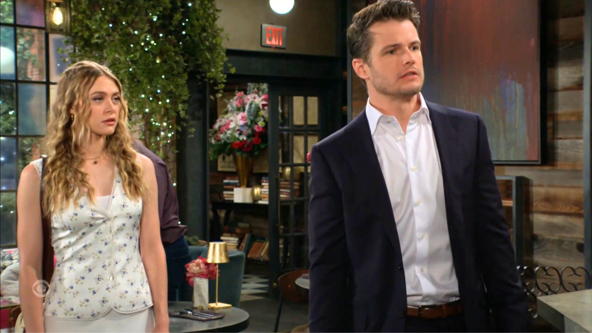 Claire (Hayley Erin) and Kyle (Michael Mealor) are done with Audra&#039;s mind games on The Young and the Restless | Image: CBS