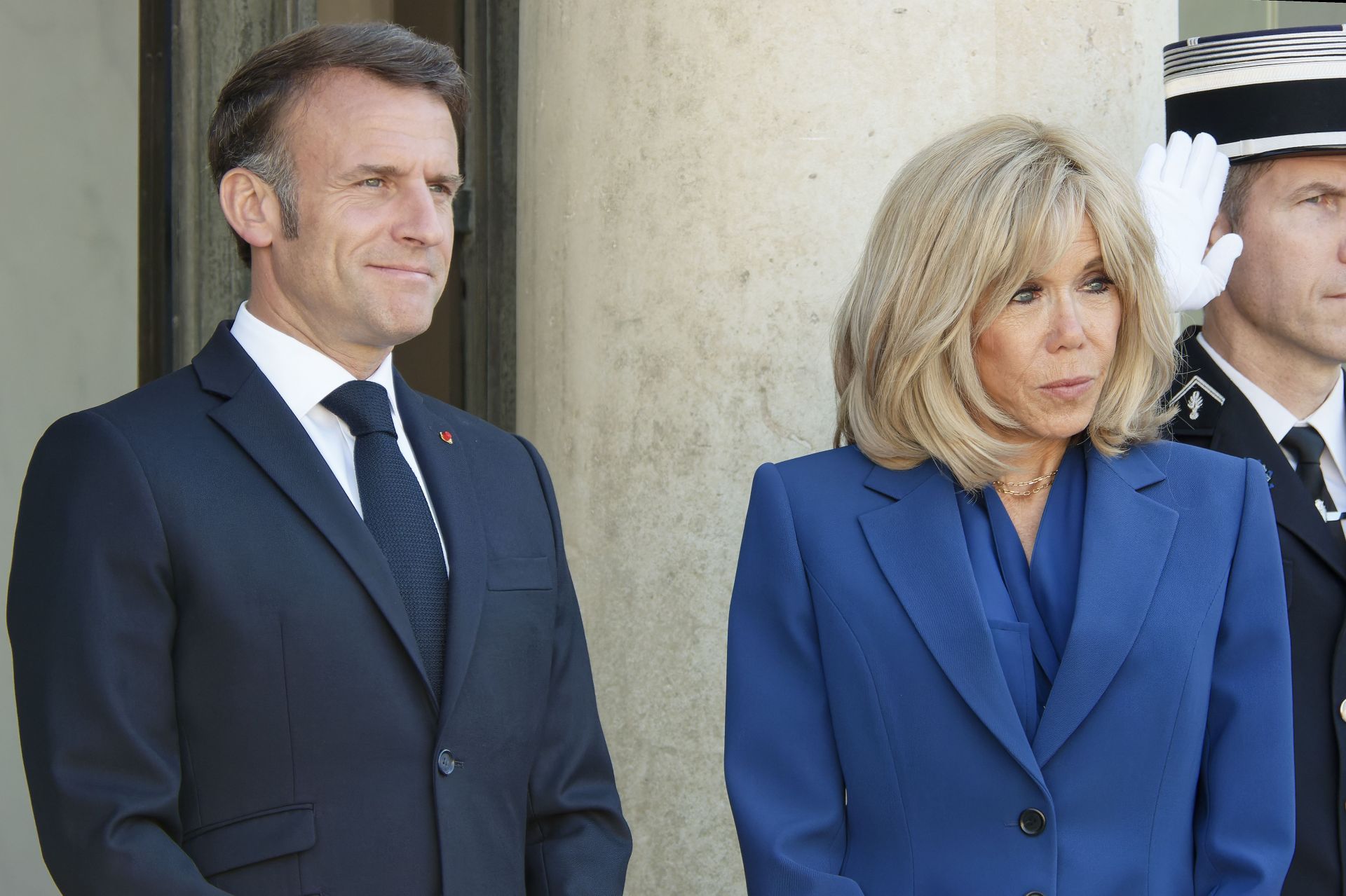 France&#039;s President Emmanuel Macron And Ukraine&#039;s President Volodymyr Zelensky At The Presidential Elysee Palace In Paris - Source: Getty