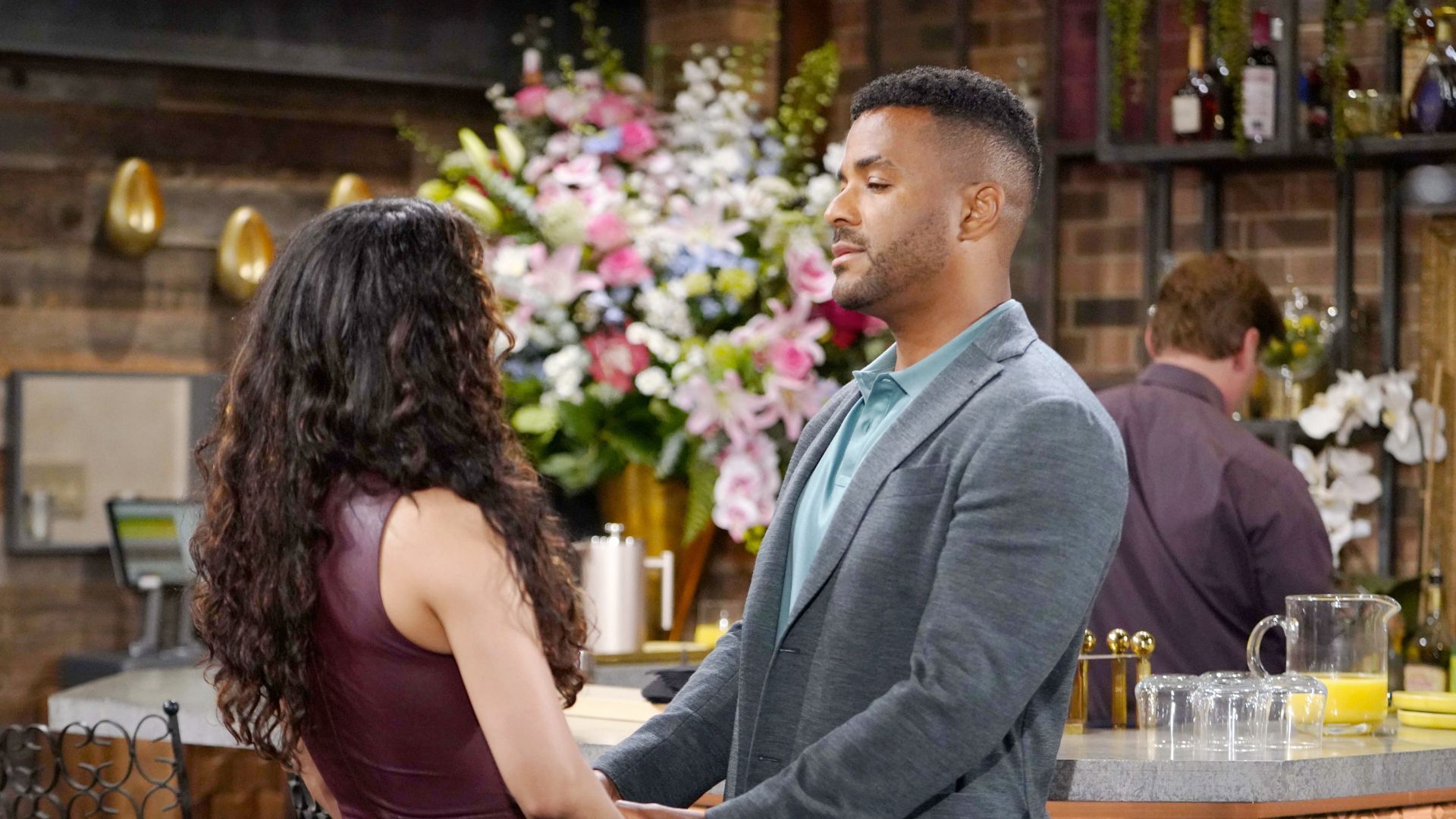Nate Hastings (Sean Dominic) is going to want the truth from Audra Charles (Zuleyka Silver) on The Young and the Restless | Image: JPI