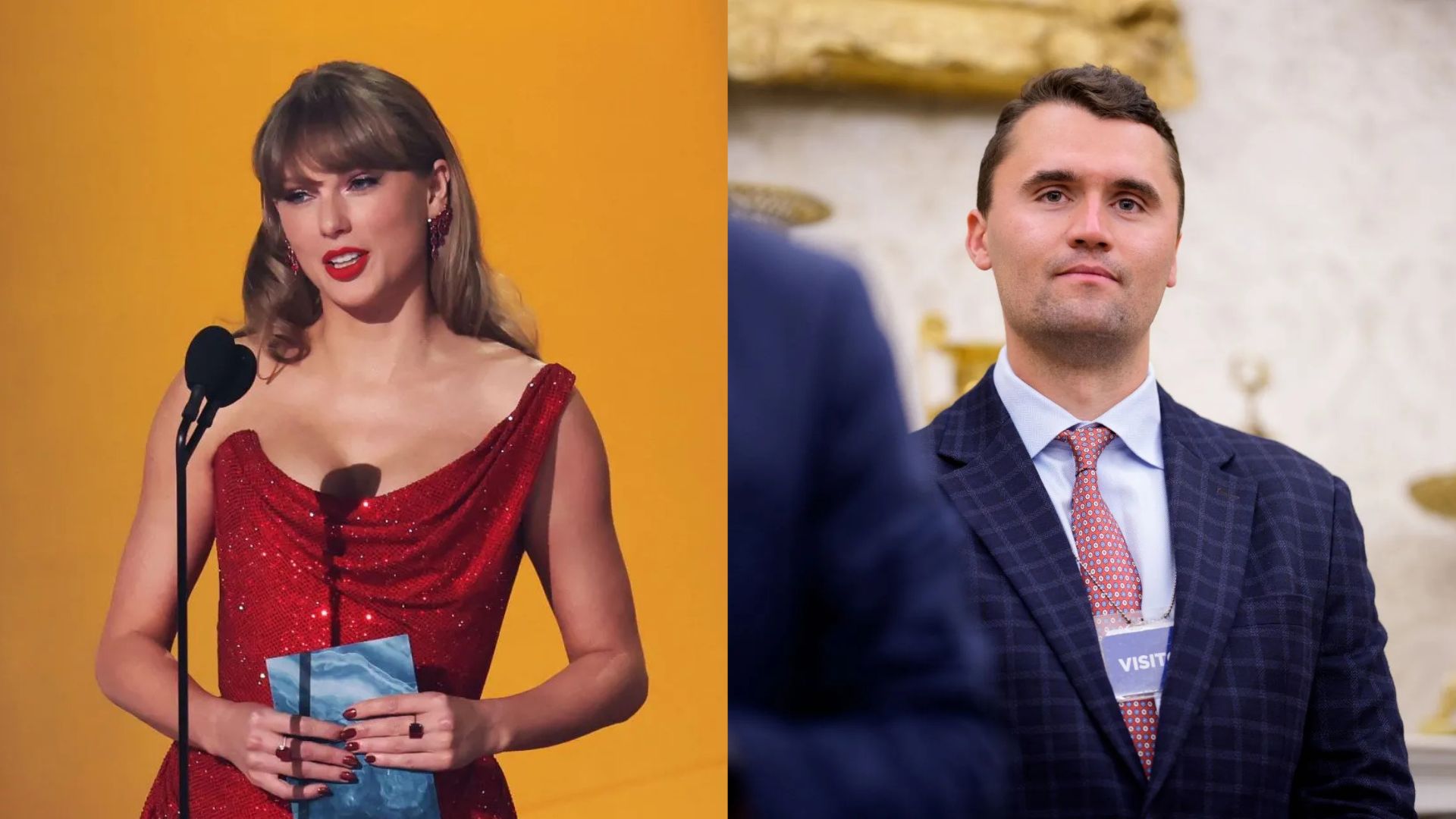 Charlie Kirk reacts to Taylor Swift
