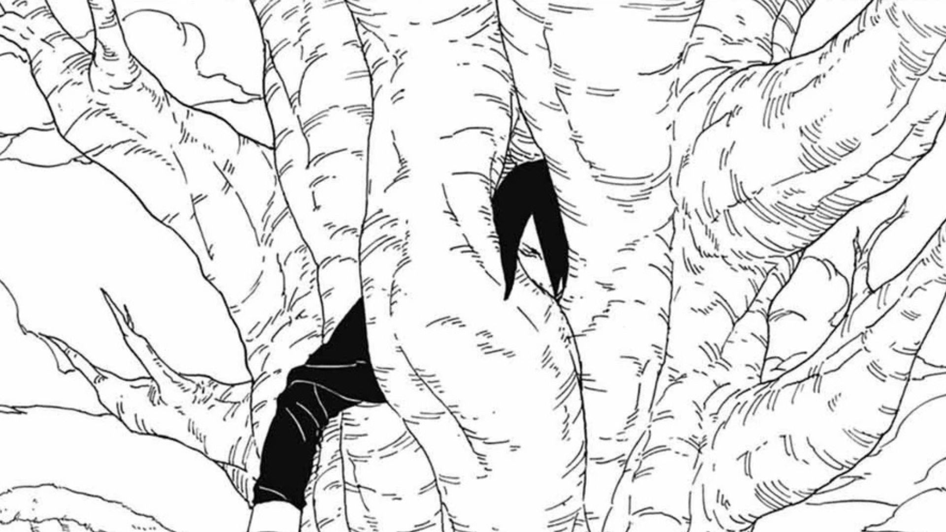 Immobilized Sasuke as seen in the manga (Image credit: Shueisha)