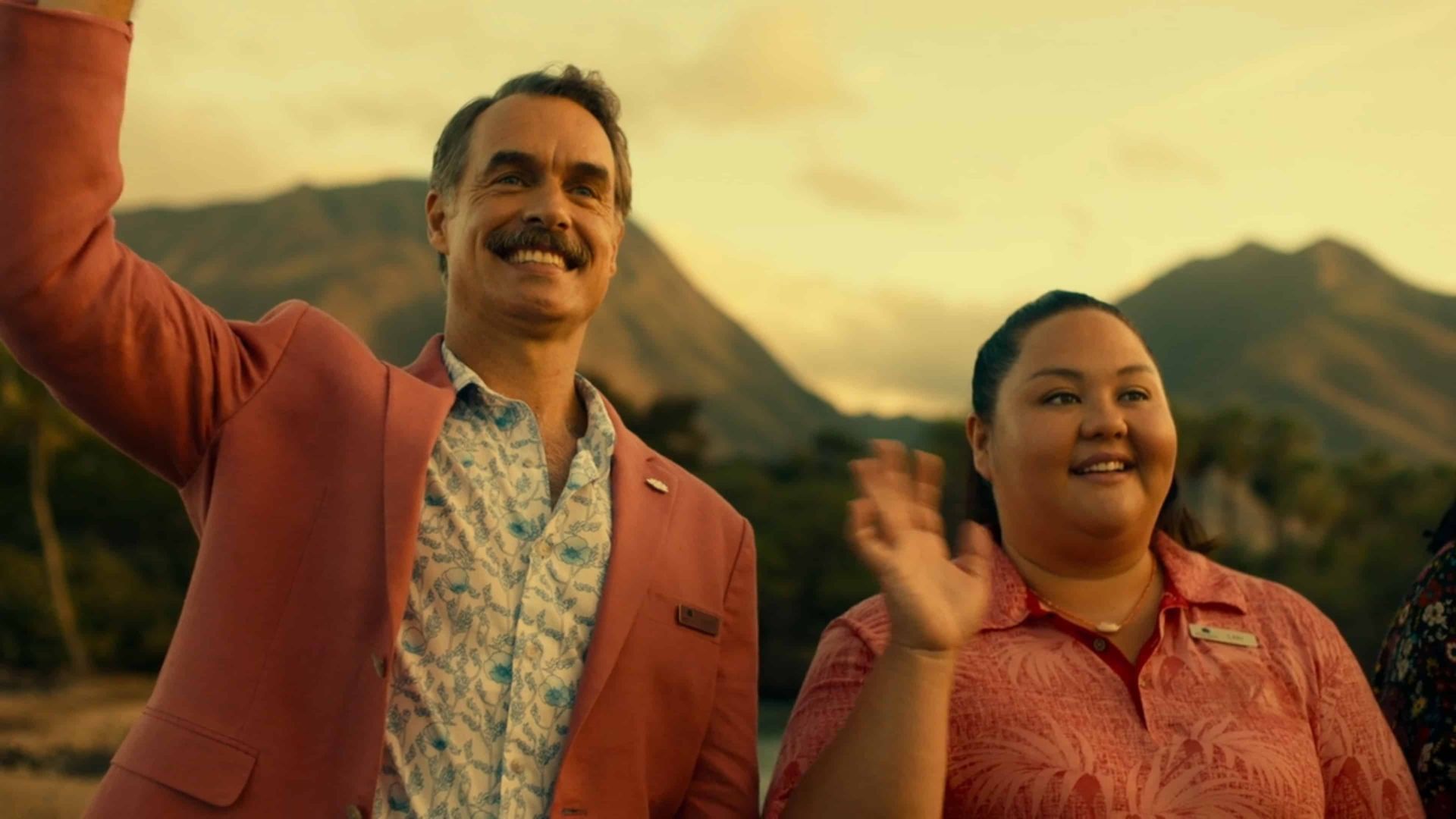 Moment from Season 1 Episode 1 of The White Lotus | Image via HBO