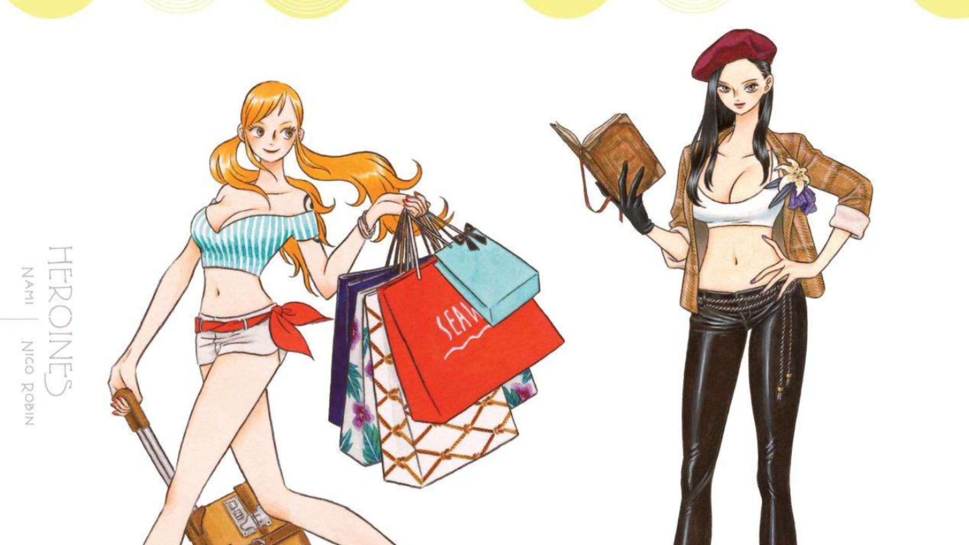 Nami and Robin&#039;s illustration from the novel (Image Source: VIZ)